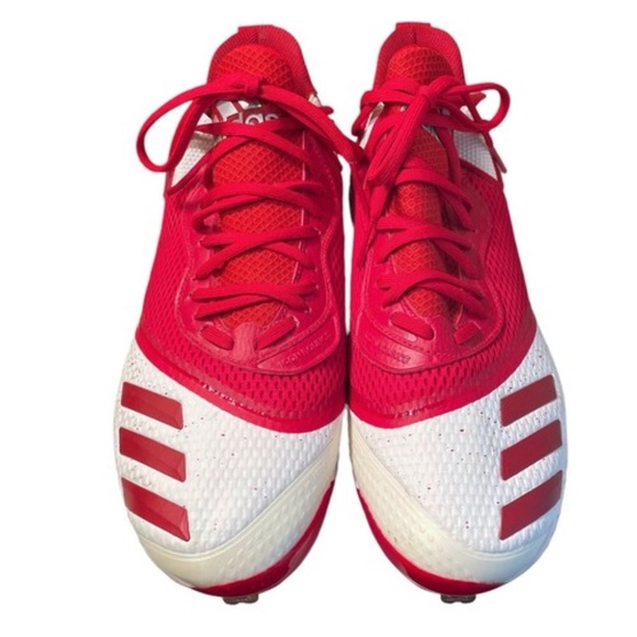 Adidas Litestrike Mens Baseball Softball Cleats Size 12 Red White - Picture 3 of 9